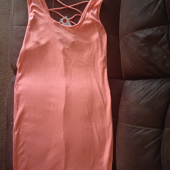 Women's Plus Size 3X Body Dress Peach Color - Picture 1 of 4